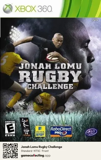 Jonah Lomu Rugby Challenge Xbox 360, NTSC box front