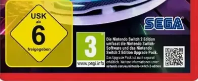 Sonic Racing: CrossWorlds, the USK square on its front