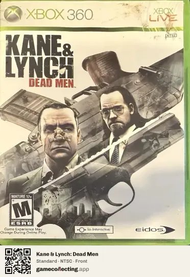 Kane & Lynch: Dead Men Xbox 360, NTSC box front