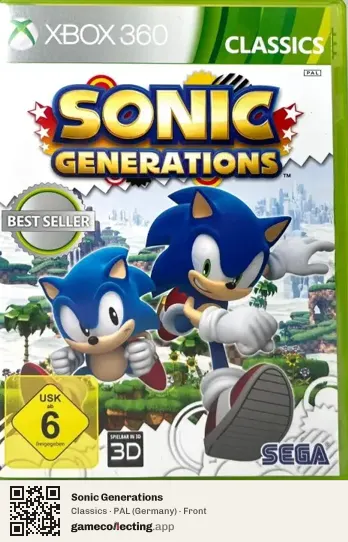 Sonic Generations Xbox 360, Germany box front