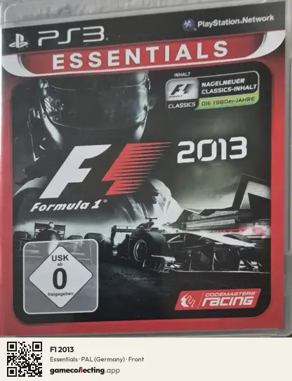F1 2013 PlayStation 3, Germany box front