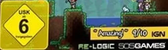 Terraria, the USK square on its front