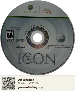 Def Jam: Icon Xbox 360, NTSC disc