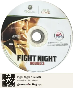 Fight Night Round 3 Xbox 360, PAL disc