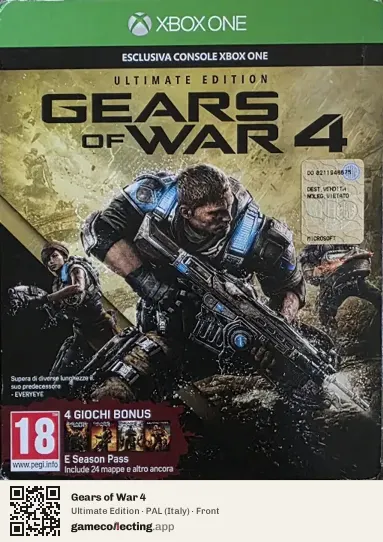 Gears of War 4 Xbox One, Italy box front