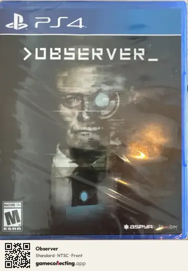 Observer PlayStation 4, NTSC box front