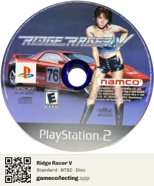 Ridge Racer V PlayStation 2, NTSC disc