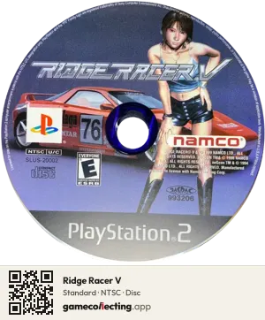 Ridge Racer V PlayStation 2, NTSC disc
