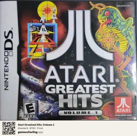 Atari Greatest Hits: Volume 1 Nintendo DS, NTSC box front