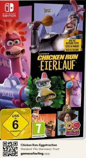 Chicken Run: Eggstraction Nintendo Switch, Germany box front