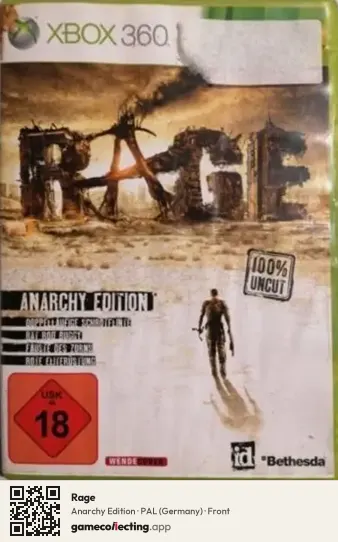 Rage Xbox 360, Germany box front