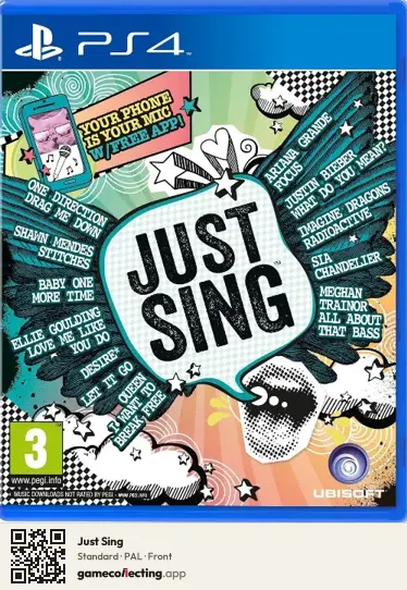 Just Sing PlayStation 4, PAL box front