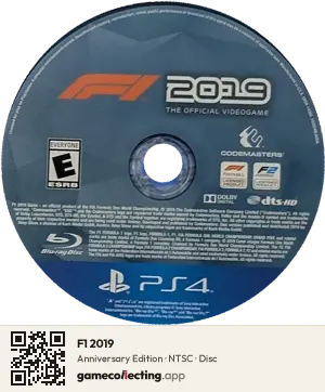 F1 2019 PlayStation 4, NTSC disc