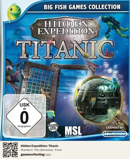 Hidden Expedition: Titanic Nintendo DS, Germany box front