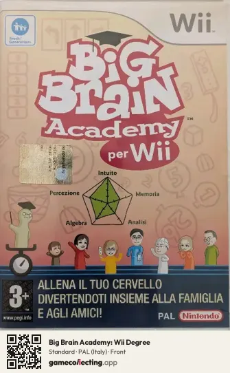 Big Brain Academy: Wii Degree Nintendo Wii, Italy box front
