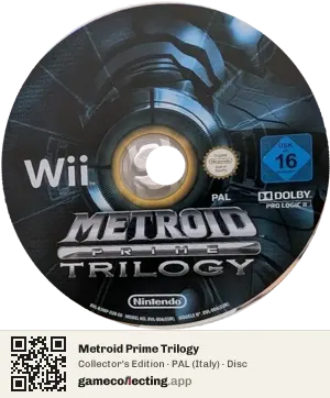 Metroid Prime Trilogy Nintendo Wii, PAL disc