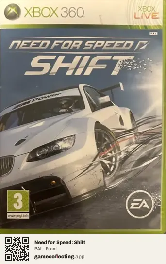 Need for Speed: Shift Xbox 360, PAL box front