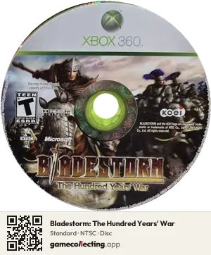 Bladestorm: The Hundred Years' War Xbox 360, NTSC disc