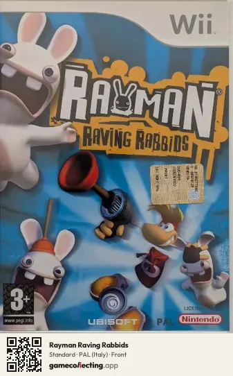 Rayman Raving Rabbids Nintendo Wii, Italy box front