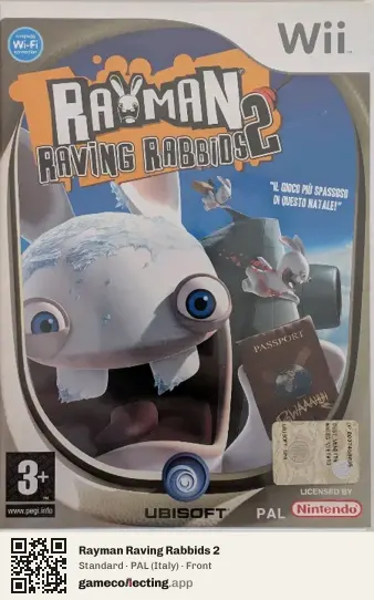 Rayman Raving Rabbids 2 Nintendo Wii, Italy box front