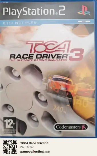 TOCA Race Driver 3 PlayStation 2, PAL box front