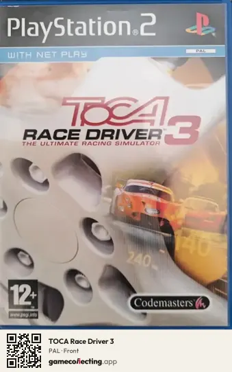 TOCA Race Driver 3 PlayStation 2, PAL box front