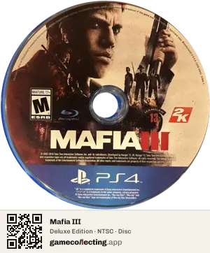 Mafia III PlayStation 4, NTSC disc