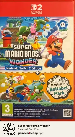 Super Mario Bros. Wonder Nintendo Switch 2, PAL box front