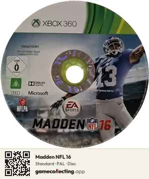 Madden NFL 16 Xbox 360, PAL disc