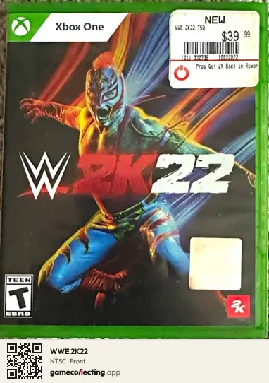 WWE 2K22 Xbox One, NTSC box front