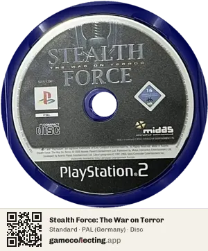 Stealth Force: The War on Terror PlayStation 2, PAL disc