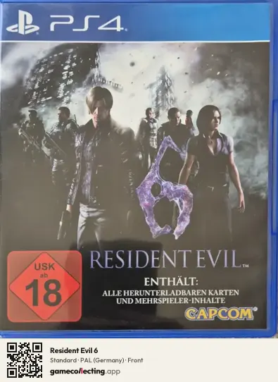 Resident Evil 6 PlayStation 4, Germany box front