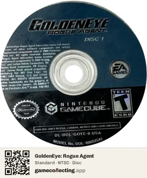 GoldenEye: Rogue Agent Nintendo GameCube, NTSC disc