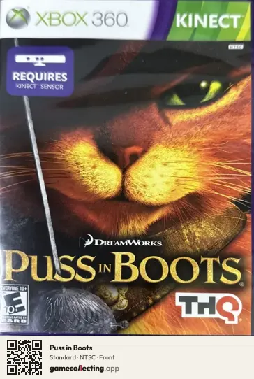 Puss in Boots Xbox 360, NTSC box front