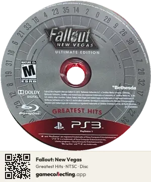 Fallout: New Vegas PlayStation 3, NTSC disc