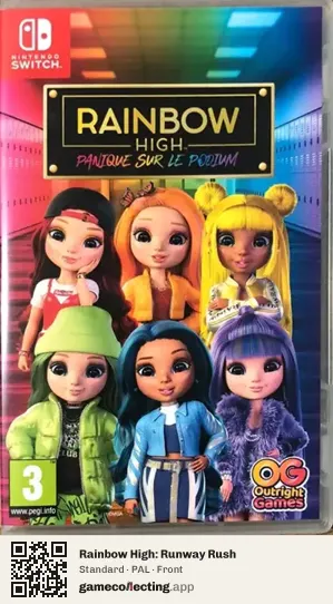Rainbow High: Runway Rush Nintendo Switch, PAL box front
