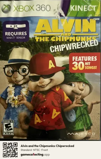 Alvin and the Chipmunks: Chipwrecked Xbox 360, NTSC box front