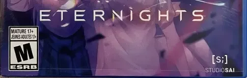 Eternights, the ESRB box on its front