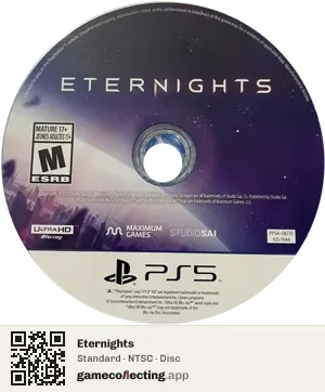 Eternights PlayStation 5, NTSC disc