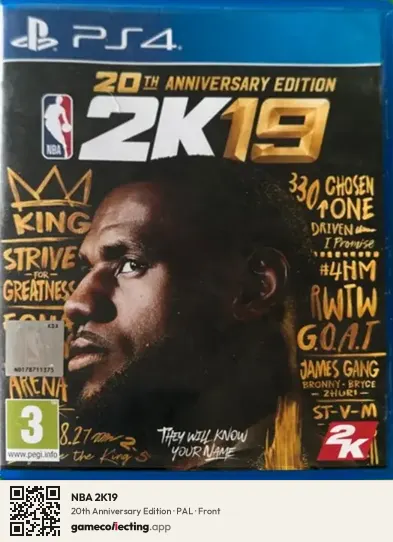 NBA 2K19 PlayStation 4, PAL box front