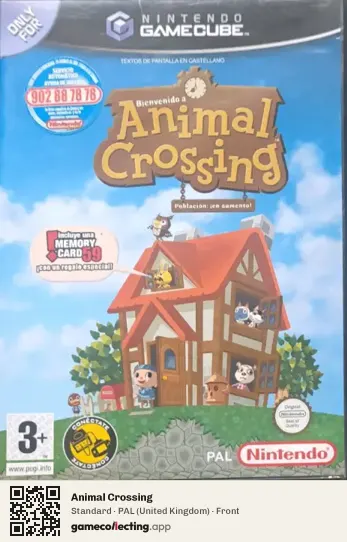 Animal Crossing Nintendo GameCube, United Kingdom box front