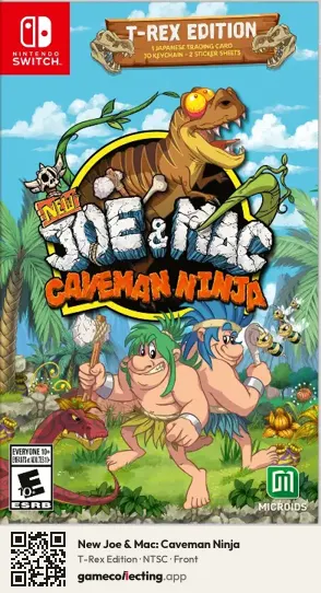 New Joe & Mac: Caveman Ninja Nintendo Switch, NTSC box front