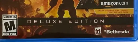 Doom Eternal, the ESRB box on its front