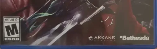 Dishonored: Death of the Outsider, the ESRB box on its front