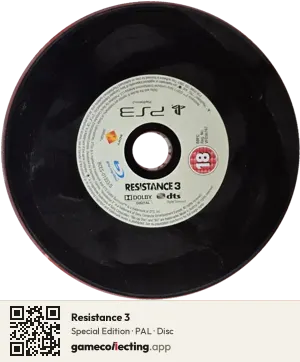 Resistance 3 PlayStation 3, PAL disc