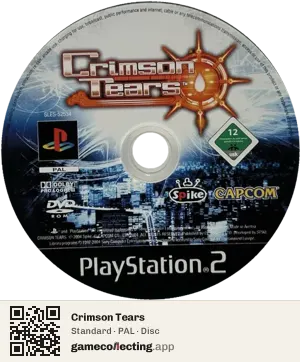 Crimson Tears PlayStation 2, PAL disc