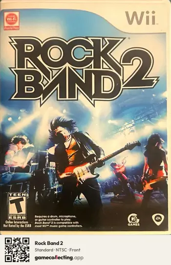 Rock Band 2 Nintendo Wii, NTSC box front