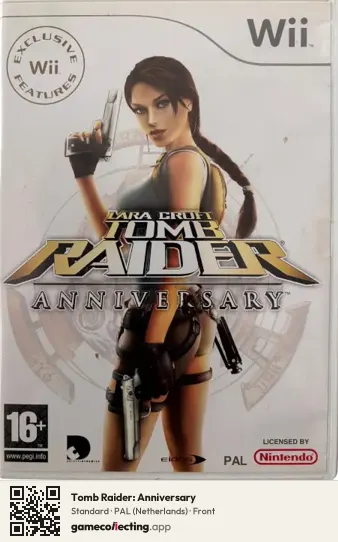 Tomb Raider: Anniversary Nintendo Wii, Netherlands box front
