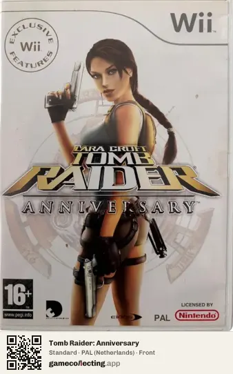 Tomb Raider: Anniversary Nintendo Wii, Netherlands box front