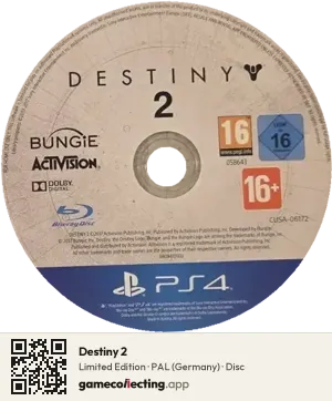 Destiny 2 PlayStation 4, PAL disc
